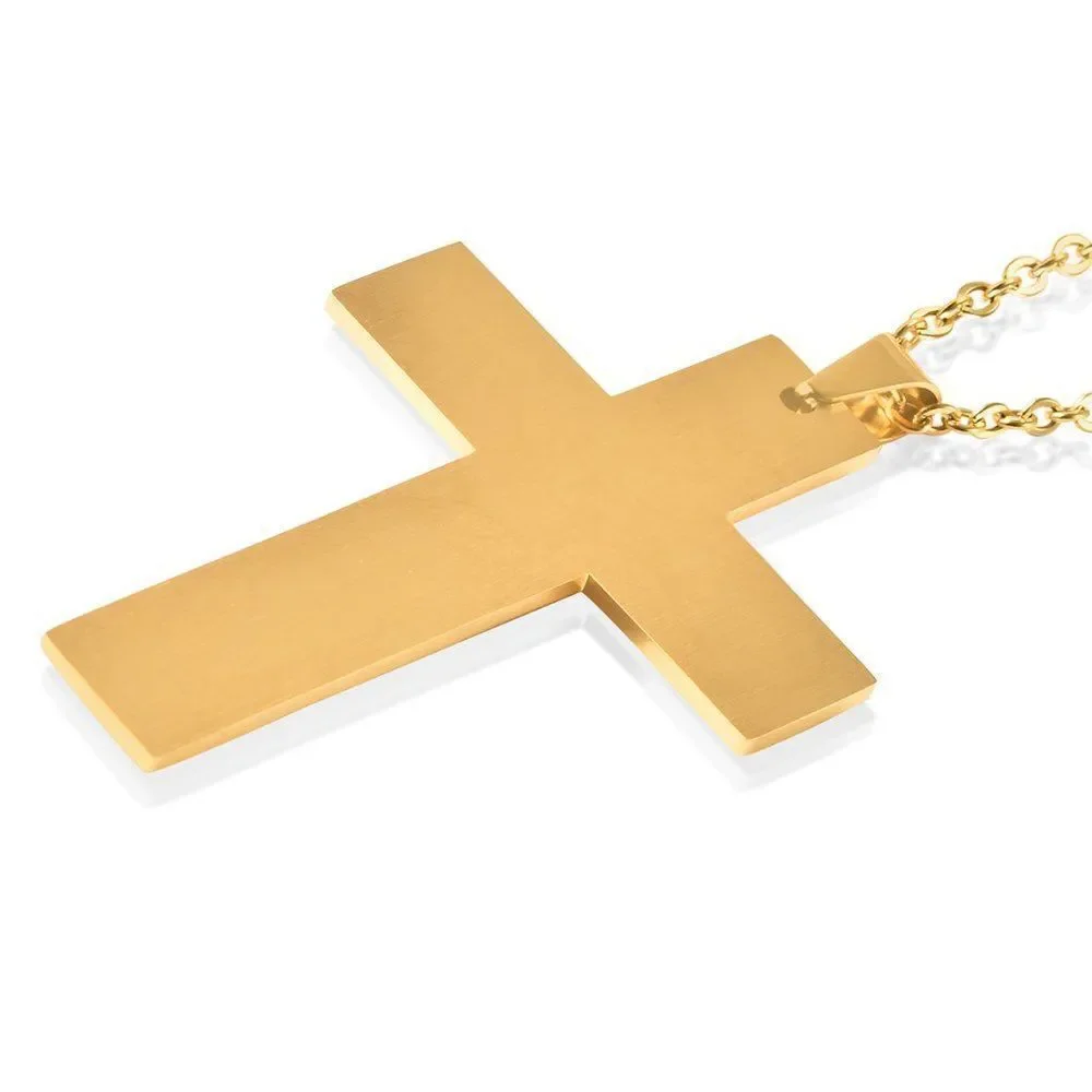 Cross Pendant Necklace White Austrian Crystal